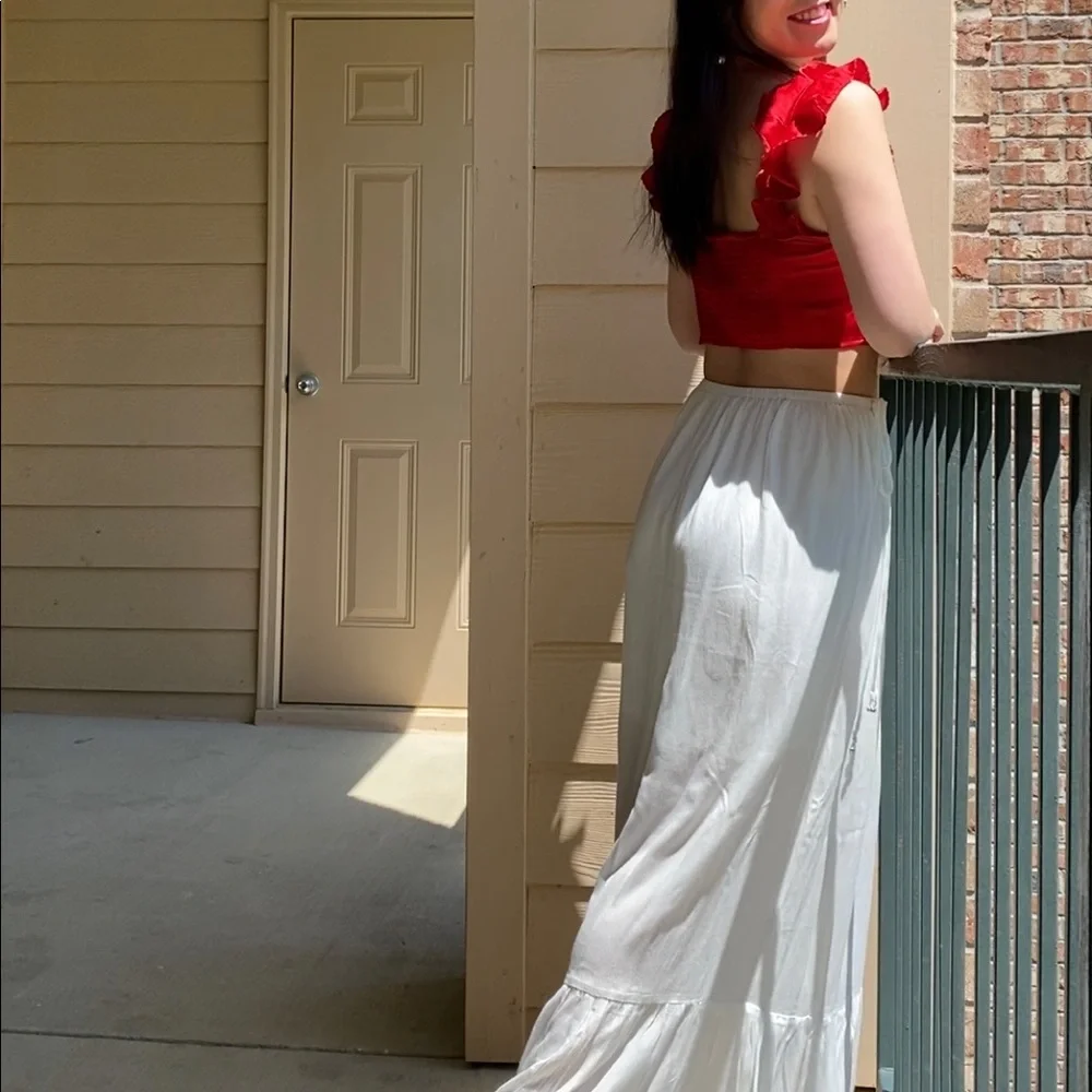 Free People Take You Out Brami Crop Top Red XS